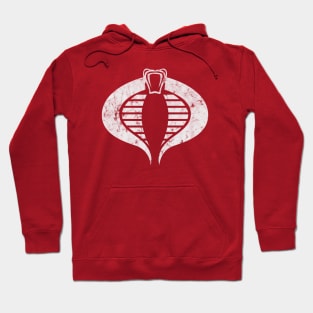 Distressed Chrome Cobra Snake Hoodie